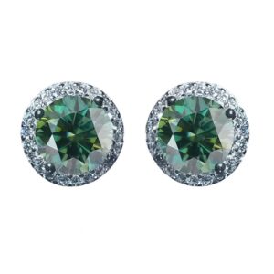Earrings – 1 Carat – Emerald Green