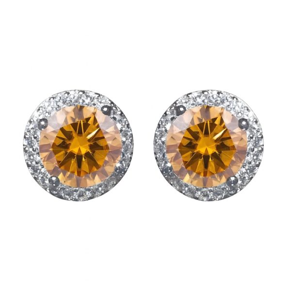 Earrings – 1 Carat – Yellow