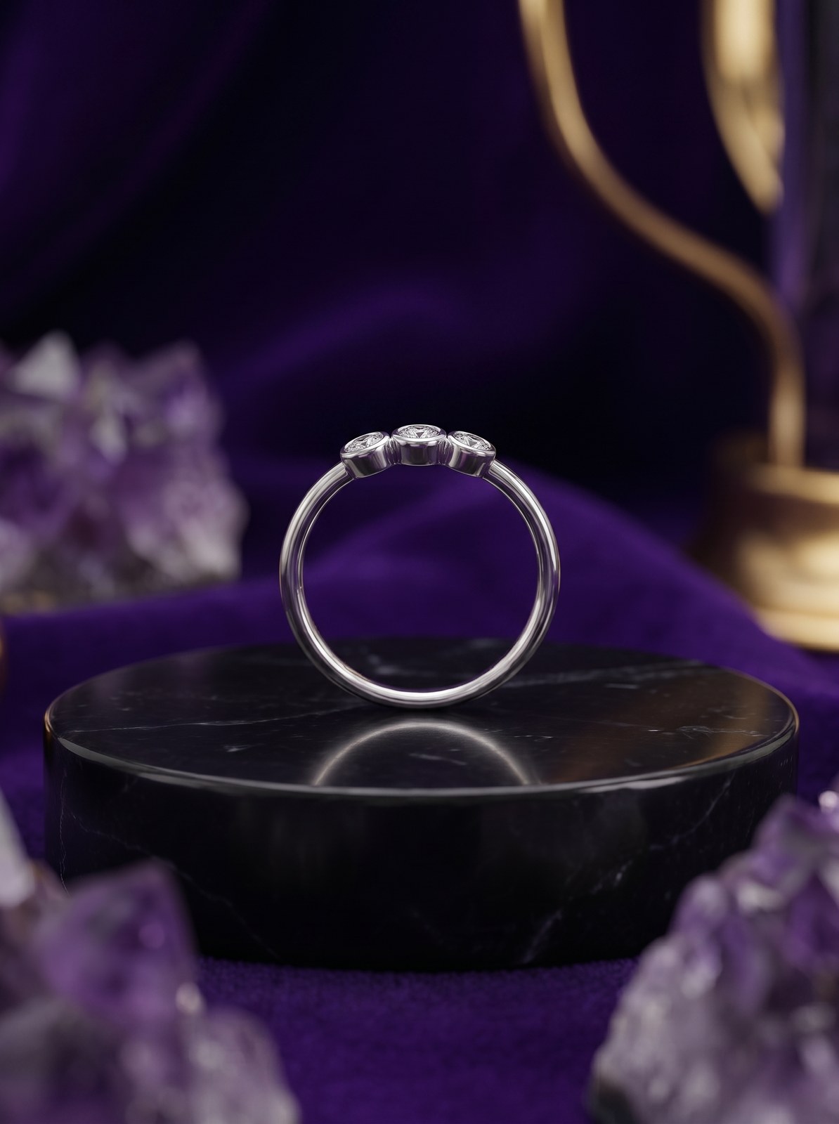 Bezel Trio Band - Monaya Diamonds