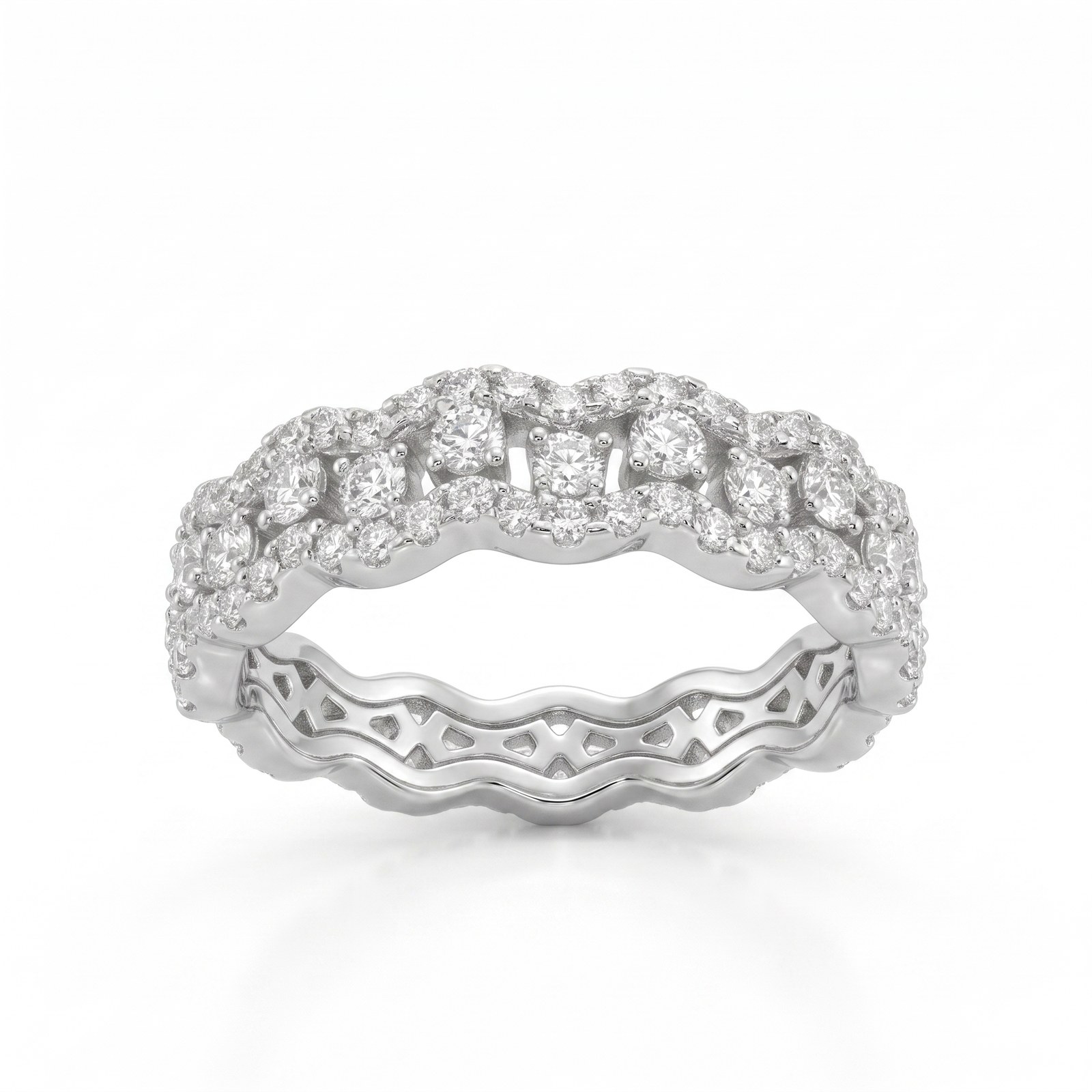 Domed Multi-Row Pavé Band Domed Multi-Row Pavé Band - Monaya Diamonds