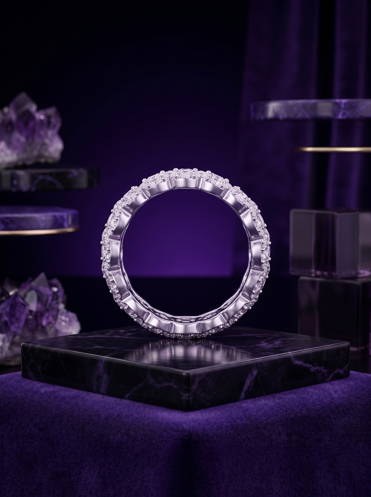 Domed Multi-Row Pavé Band Domed Multi-Row Pavé Band - Monaya Diamonds