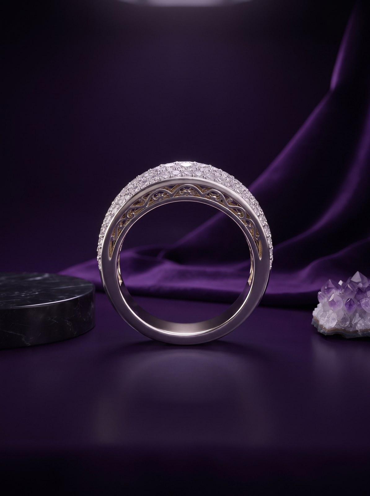 Filigree Multi-Row Band - Monaya Diamonds