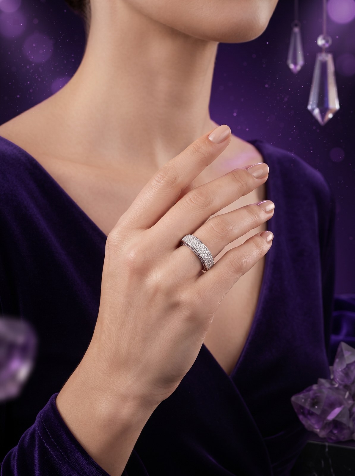Filigree Multi-Row Band - Monaya Diamonds