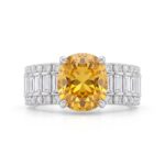 Golden Centre Baguette Ladder - Monaya Diamonds