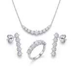 Graduated Half Eternity and Chain - Monaya Diamonds