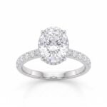 Hidden Halo Pavé Solitaire - Monaya Diamonds