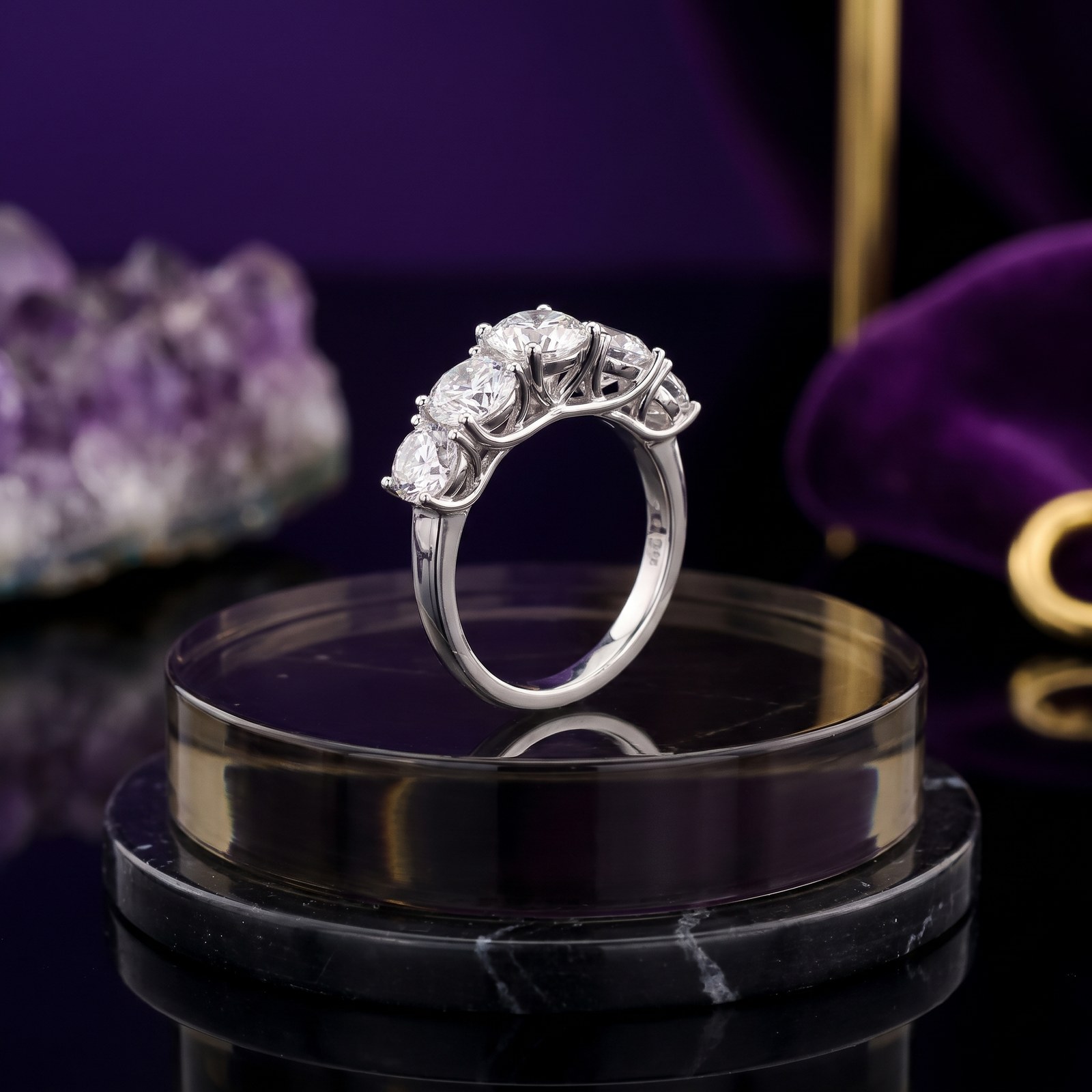 Low-Set Trilogy Band - Monaya Diamonds