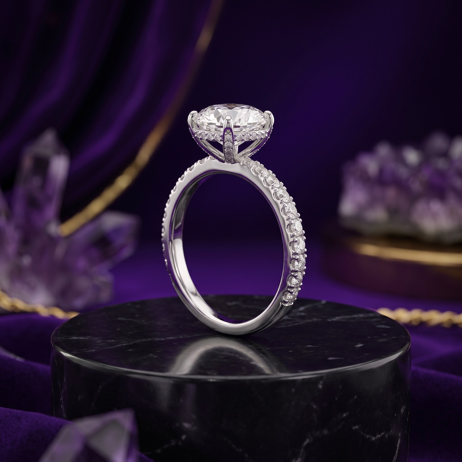 Pavé Solitaire Pavé Solitaire - Monaya Diamonds