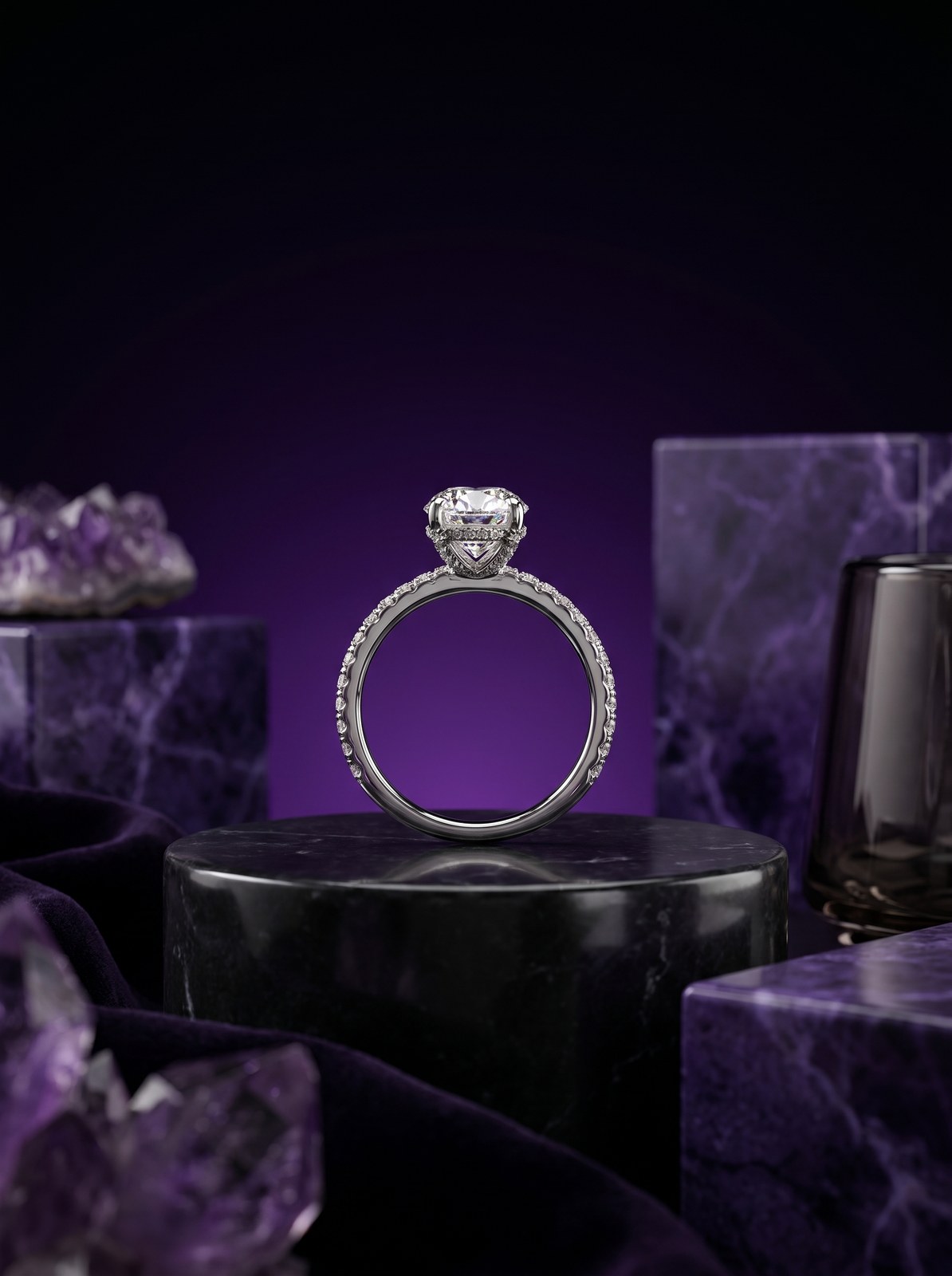 Pavé Solitaire Pavé Solitaire - Monaya Diamonds