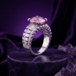 Pink Oval East-West Ladder - Monaya Diamonds