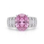 Pink Oval East-West Ladder - Monaya Diamonds
