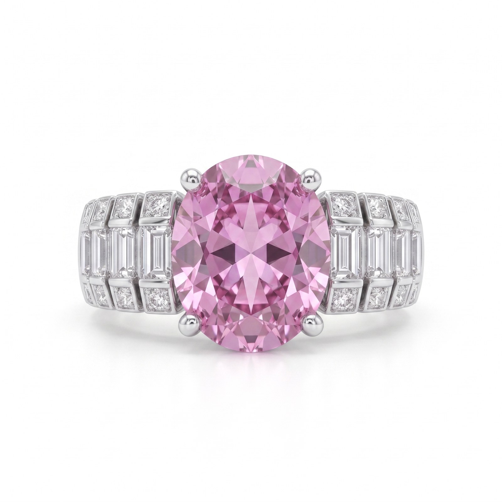Pink Oval East-West Ladder Pink Oval East-West Ladder - Monaya Diamonds