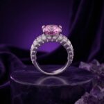 Pink Oval East-West Ladder - Monaya Diamonds