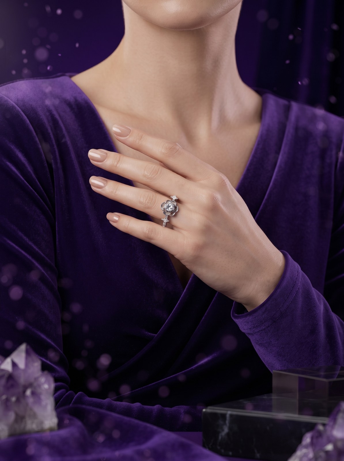 Rose Blossom Ring - Monaya Diamonds