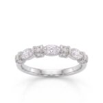 Spaced Square Collet Band - Monaya Diamonds
