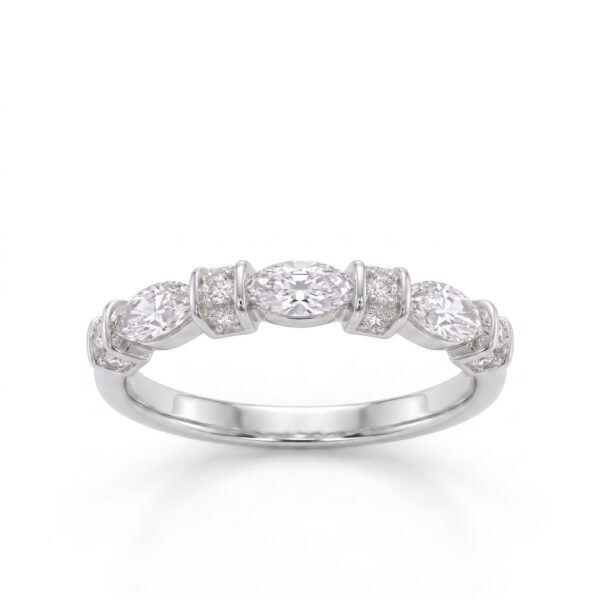 Spaced Square Collet Band - Monaya Diamonds