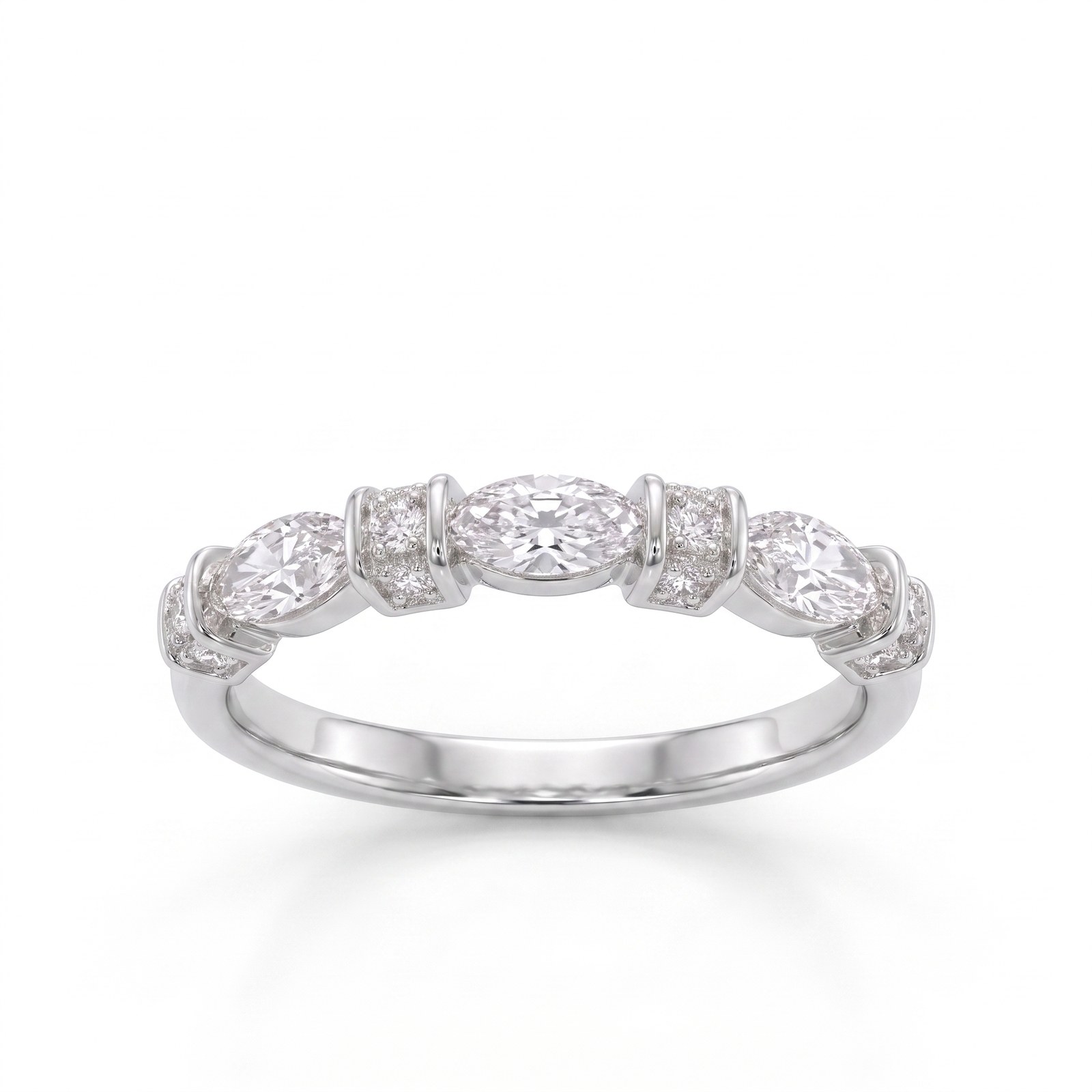 Spaced Square Collet Band Spaced Square Collet Band - Monaya Diamonds