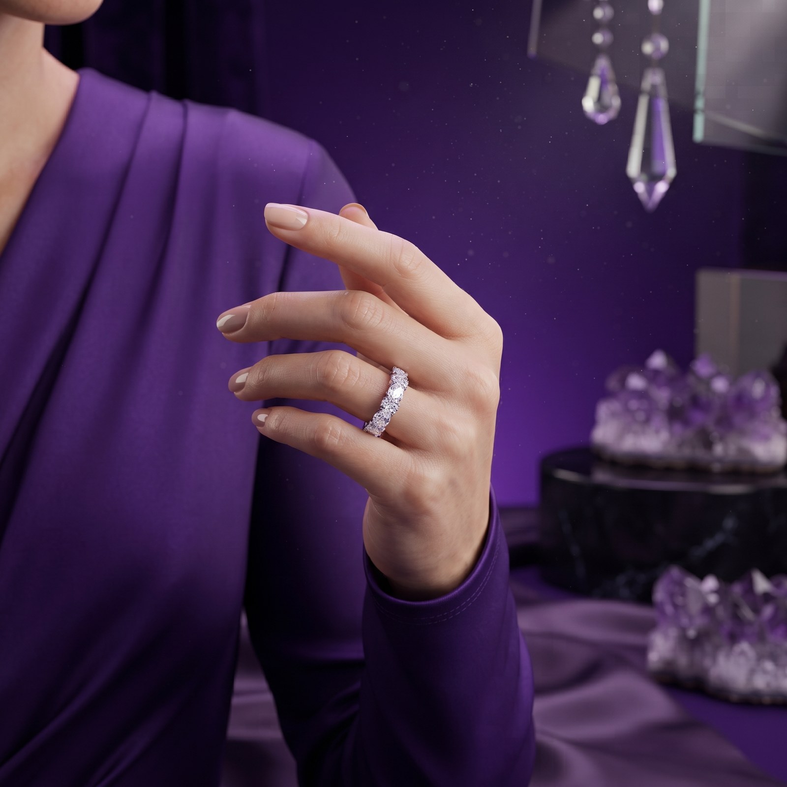 Square Collet Fine Band Square Collet Fine Band - Monaya Diamonds