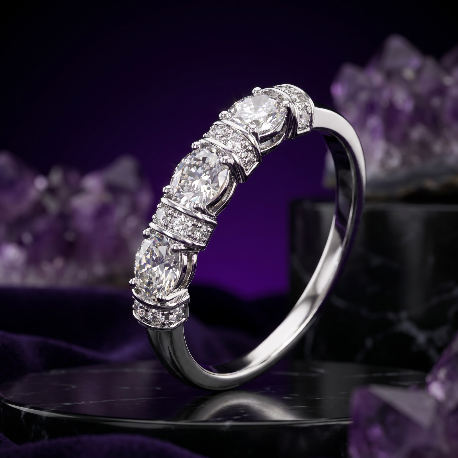 Square Collet Fine Band Square Collet Fine Band - Monaya Diamonds