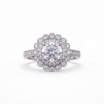 Vintage Floral Halo - Monaya Diamonds