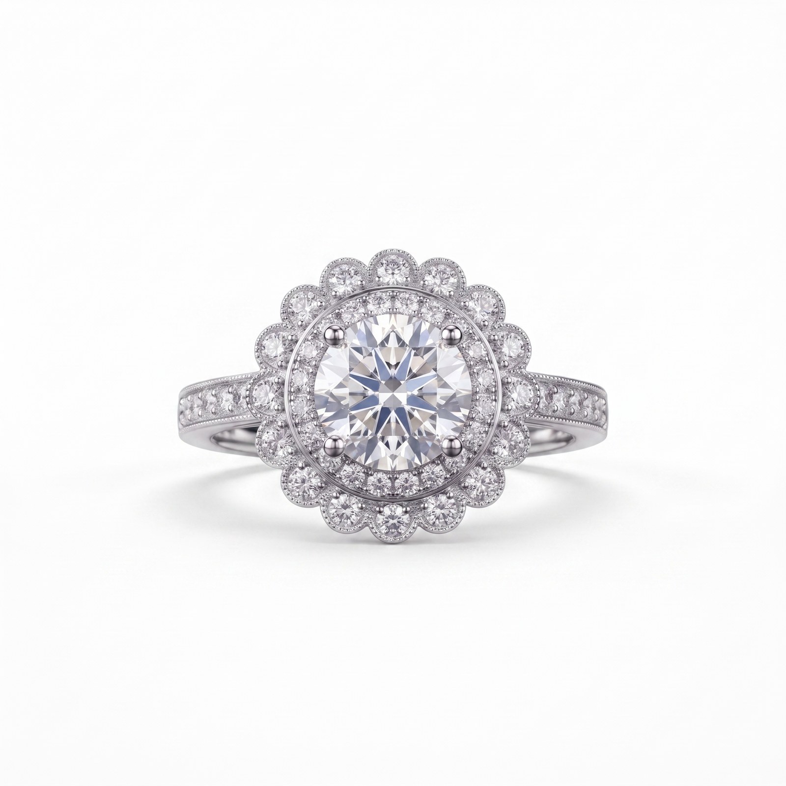 Vintage Floral Halo Vintage Floral Halo - Monaya Diamonds