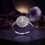 Vintage Floral Halo - Monaya Diamonds