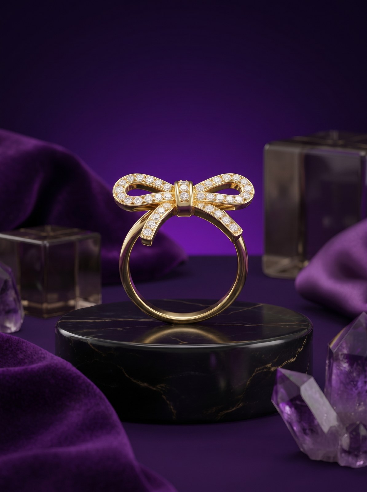 Yellow Gold Bow Band Yellow Gold Bow Band - Monaya Diamonds
