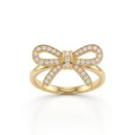 Yellow Gold Bow Band - Monaya Diamonds