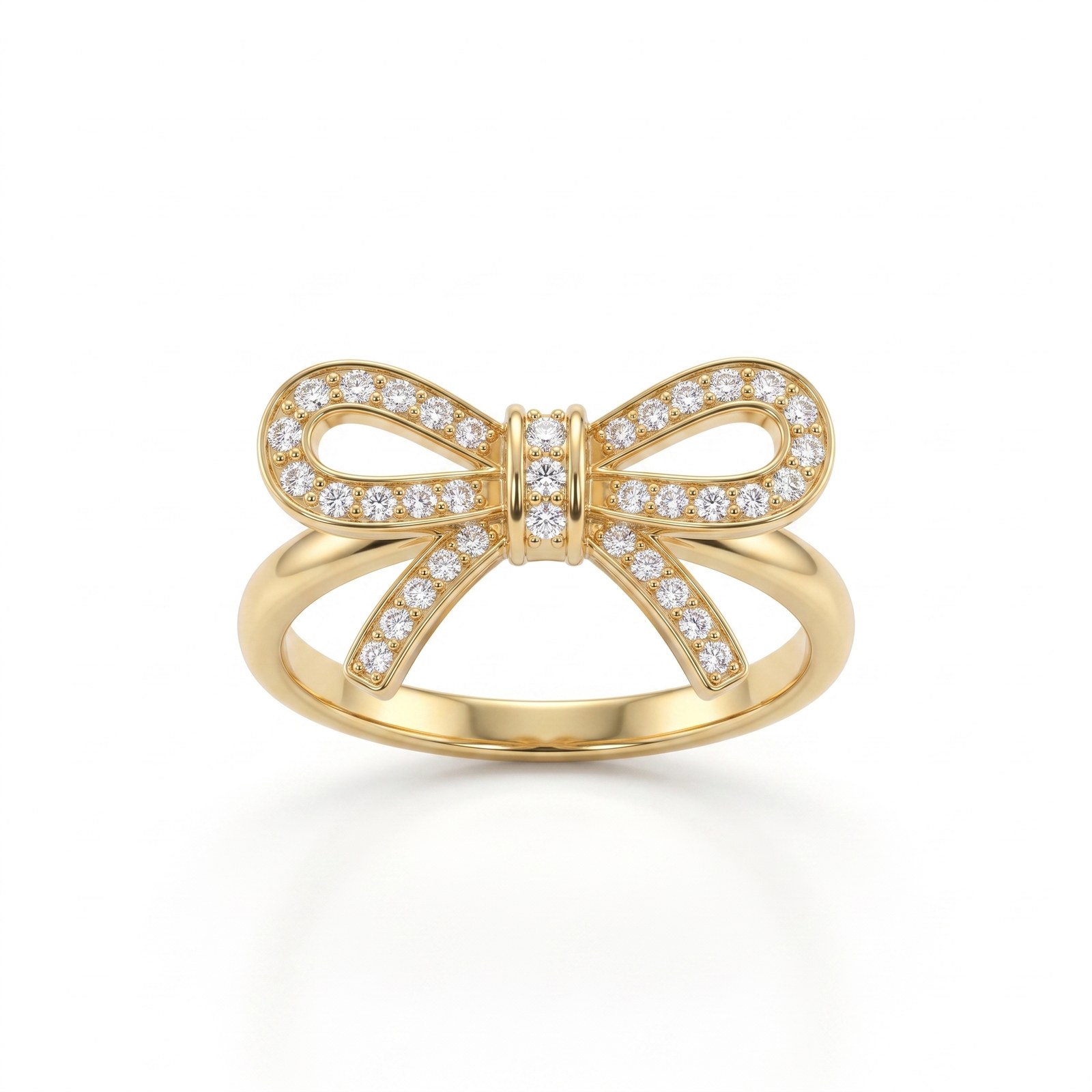 Yellow Gold Bow Band Yellow Gold Bow Band - Monaya Diamonds