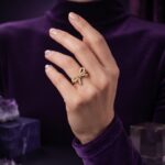 Yellow Gold Bow Band - Monaya Diamonds