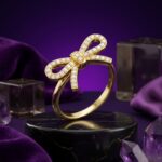 Yellow Gold Bow Band - Monaya Diamonds