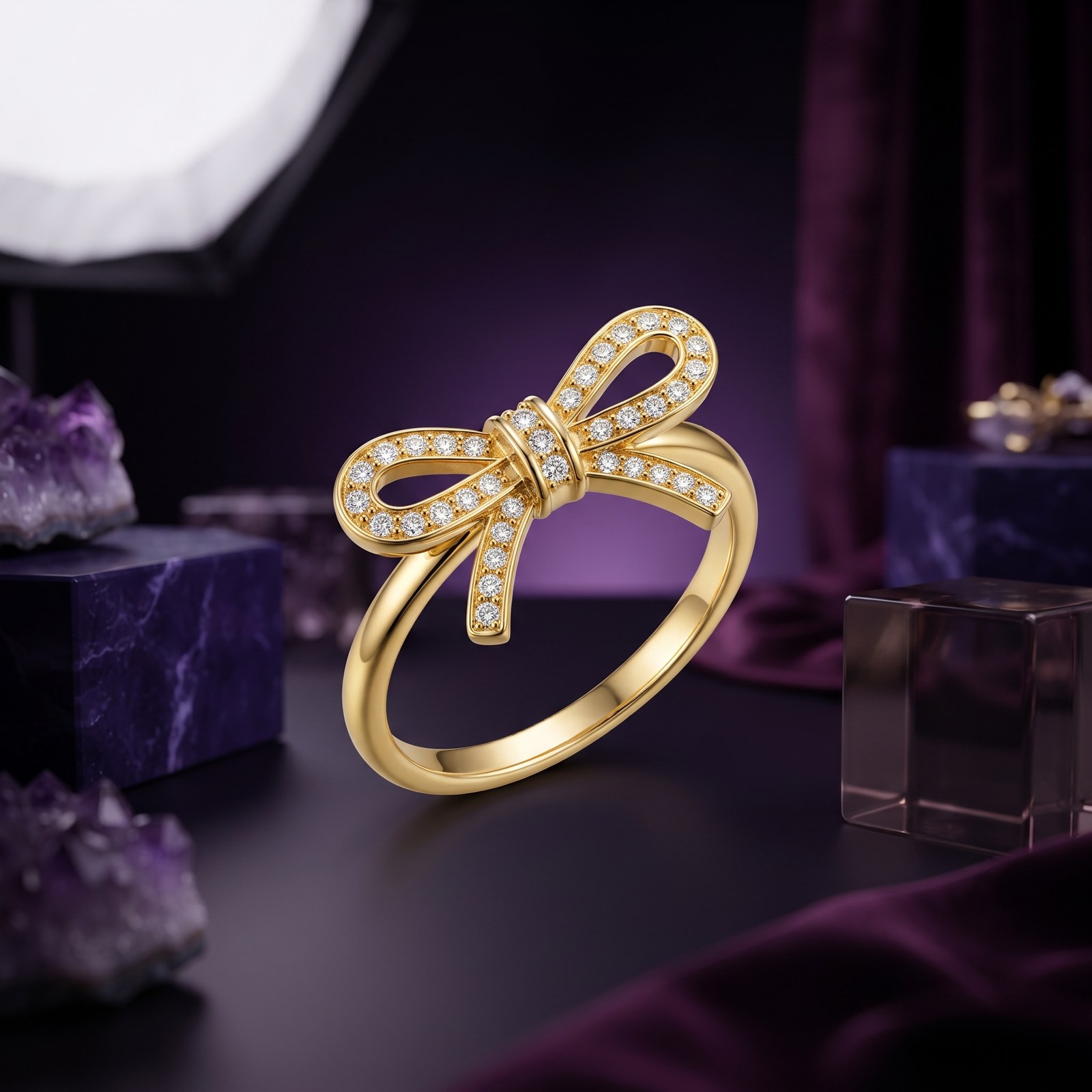 Yellow Gold Bow Band Yellow Gold Bow Band - Monaya Diamonds