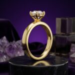 Yellow Gold Pear Solitaire - Monaya Diamonds