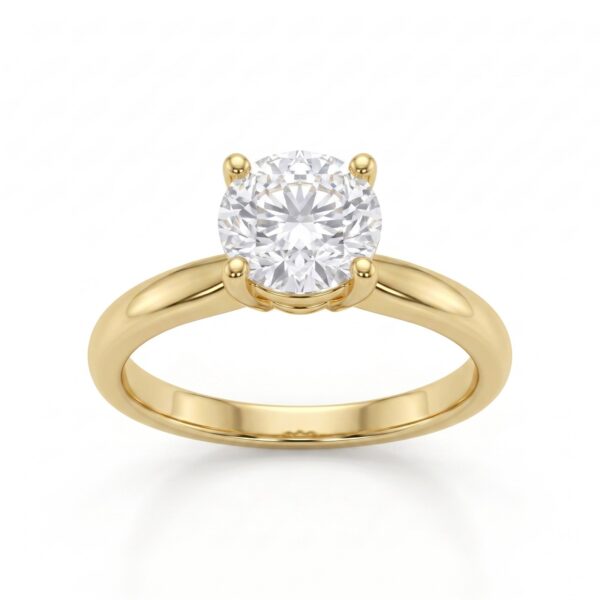 Yellow Gold Pear Solitaire - Monaya Diamonds