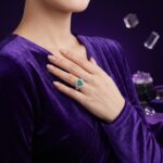 Moissanite Ring 2 Carat Green