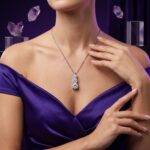 Princess Necklace u2013 3 Moissanite Stones