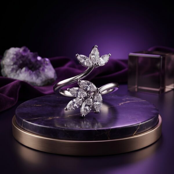 Marquise Petal Bypass Ring