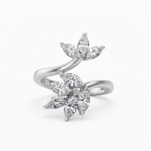 Marquise Petal Bypass Ring