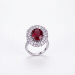 Red Centre Halo Ring